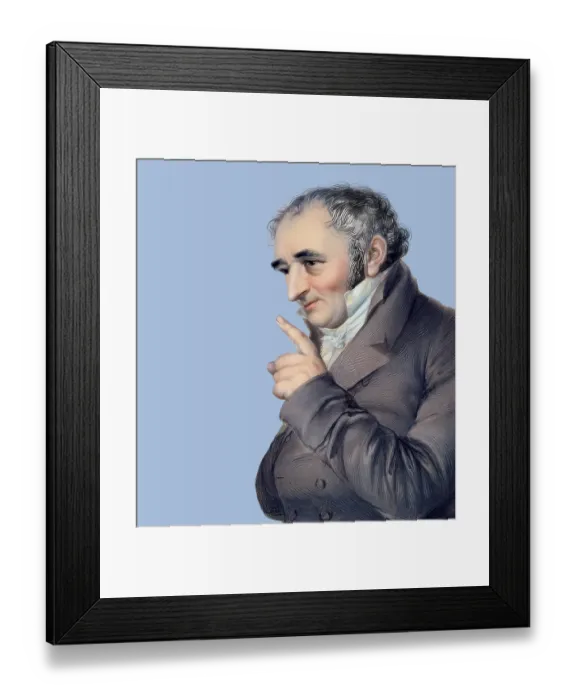 Framed Print : Portait of Johann Peter Hebel, 1760 - 1826