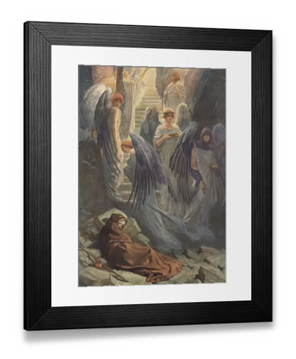 Framed Print : Scene from the biblical story, Jacob's dream Framed Print : Scene from the biblical story, Jacob's dream