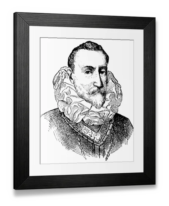 Framed Print : Portrait of Christopher Columbus or Cristobal Colon (1451)