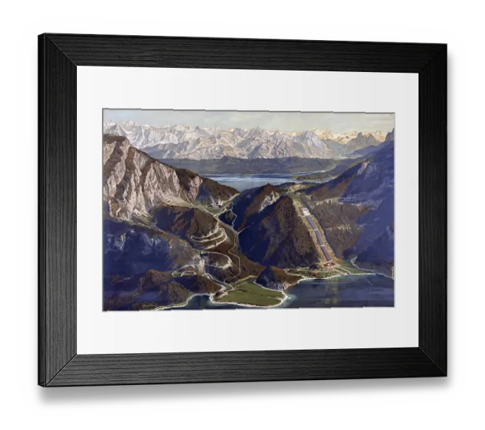 Framed Print : Walchensee power plant in the Bavarian Prealps