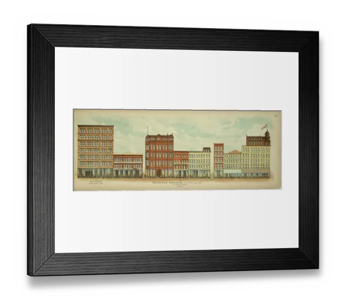 Framed Print : Broadway, East Side, 20th to 23rd Street