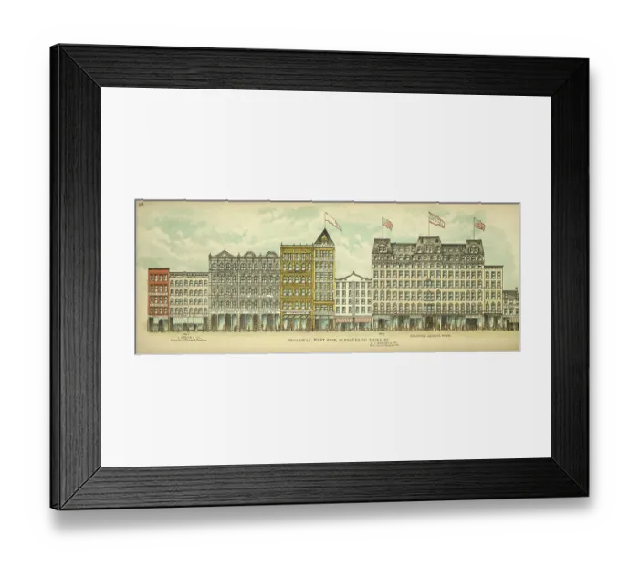 Framed Print : Broadway, West Side, Bleecker to Third Street Framed Print : Broadway, West Side, Bleecker to Third Street