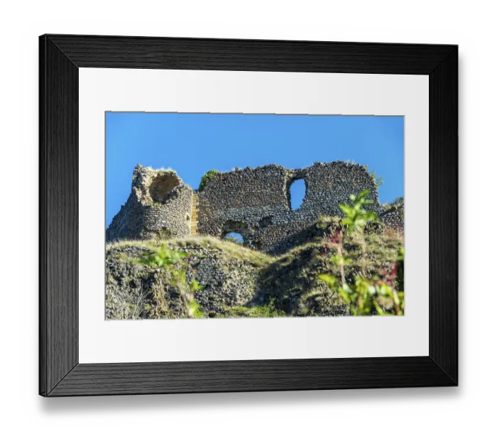Framed Print : Ruins of medieval castle of Buron
