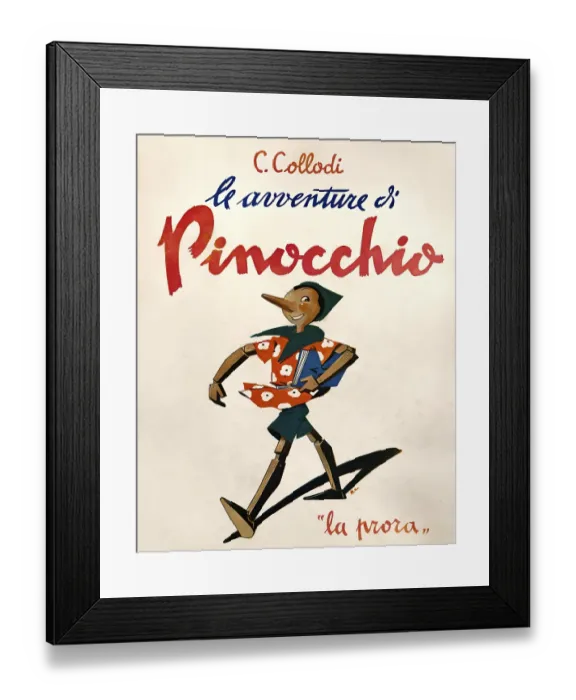 Framed Print : Front cover of the fairy tale novel The Adventures of Pinocchio Framed Print : Front cover of the fairy tale novel The Adventures of Pinocchio