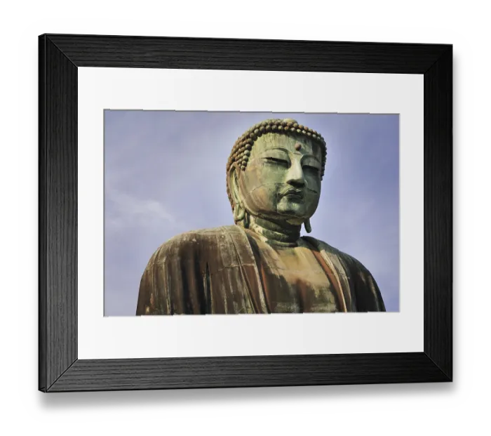 Framed Print : Giant Buddha head from Daibutsu sculpture in Kamakura Framed Print : Giant Buddha head from Daibutsu sculpture in Kamakura