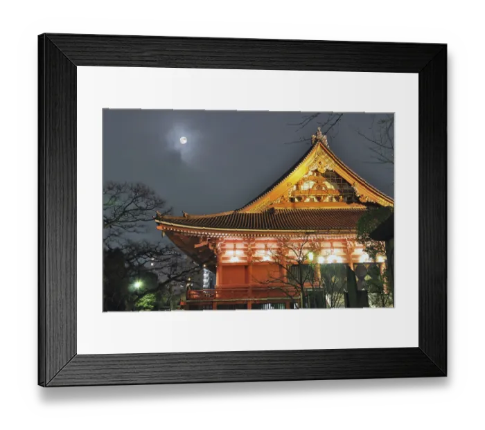 Framed Print : Famous Asakusa Temple by night in Tokyo, Japan Framed Print : Famous Asakusa Temple by night in Tokyo, Japan