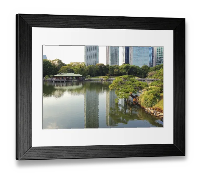 Framed Print : Very famous Hamarikyu Zen garden in Tokyo Japan Framed Print : Very famous Hamarikyu Zen garden in Tokyo Japan