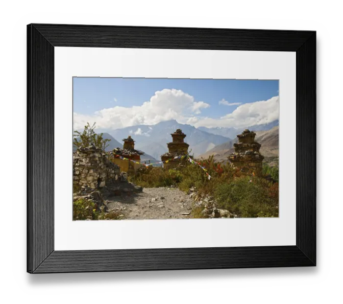 Framed Print : Chorten - memorial constructions in monastery Muktinath Framed Print : Chorten - memorial constructions in monastery Muktinath
