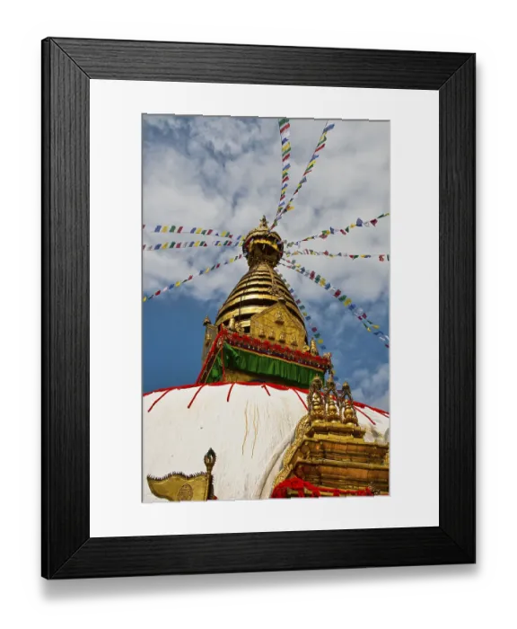 Framed Print : Stupa Swayambhunath is an ancient religious complex in the Kathmandu Valley