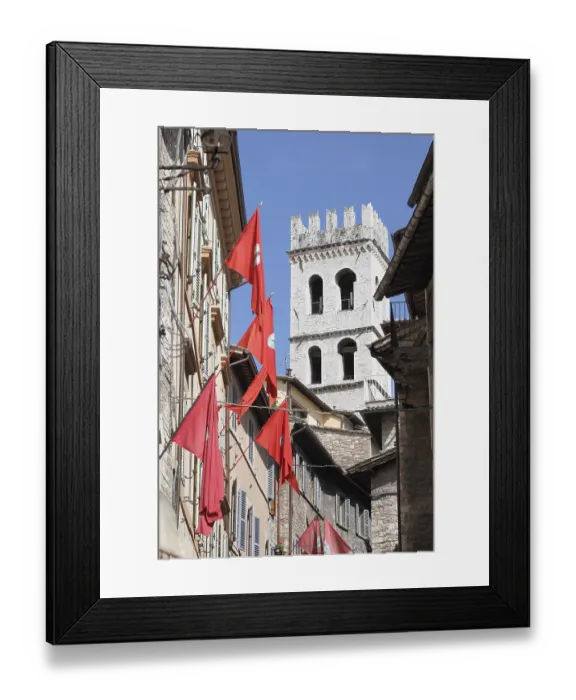 Framed Print : Medieval corner in Assisi, Italy