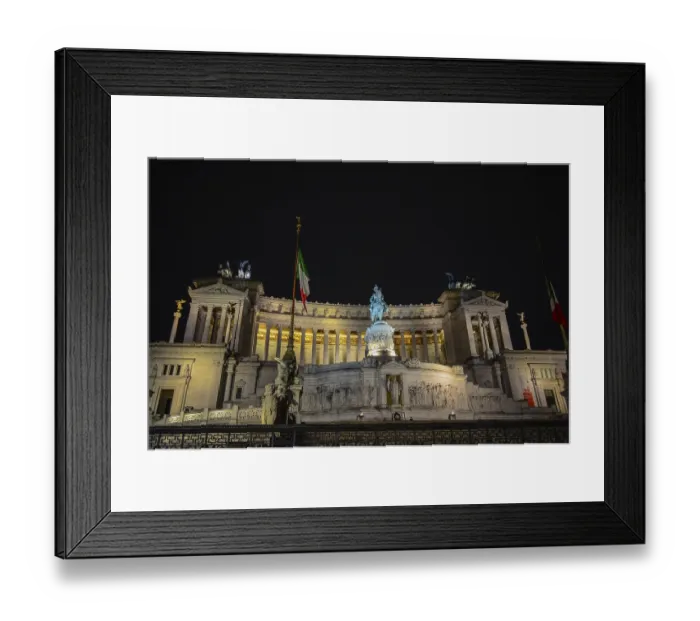 Framed Print : Night view of the monument to Victor Emmanuel II in Rome