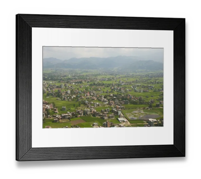 Framed Print : View from the airplane on the outskirts of Kathmandu
