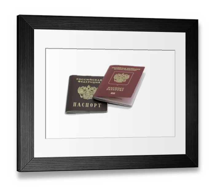 Framed Print : Documents confirming their identity