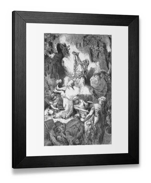 Framed Print : Sacrifice of the Prussians in sacred groves