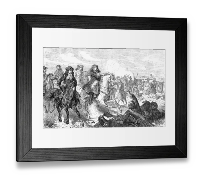 Framed Print : The victorious Great Elector Frederick William at the Battle of Fehrbellin (1675)