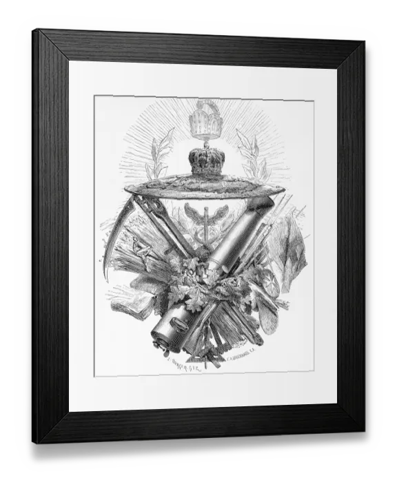 Framed Print : Symbolic picture of the history of Brandenburg and Prussia