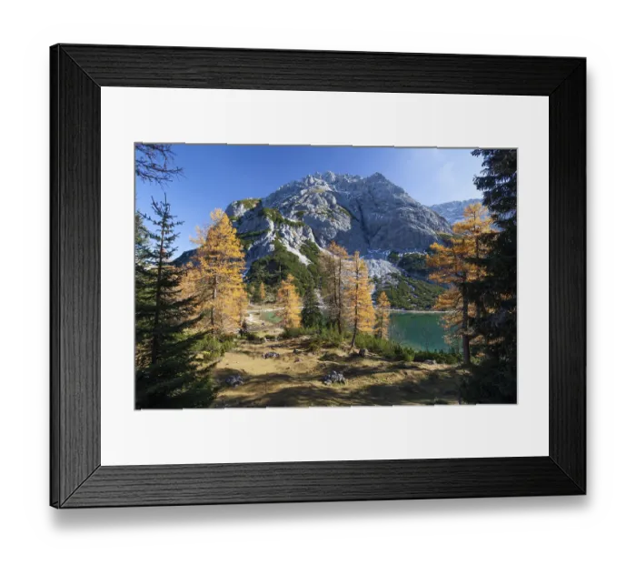 Framed Print : Seebensee in autumn, Tajakopf, Alps
