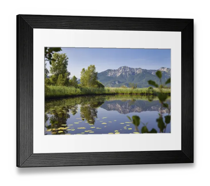 Framed Print : Hollsee with Herzogstand and Heimgarten Framed Print : Hollsee with Herzogstand and Heimgarten