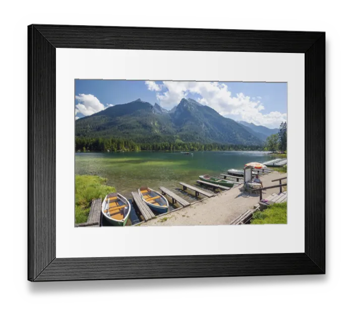 Framed Print : Hintersee with Schartenspitze and Wasserwandkopf Framed Print : Hintersee with Schartenspitze and Wasserwandkopf