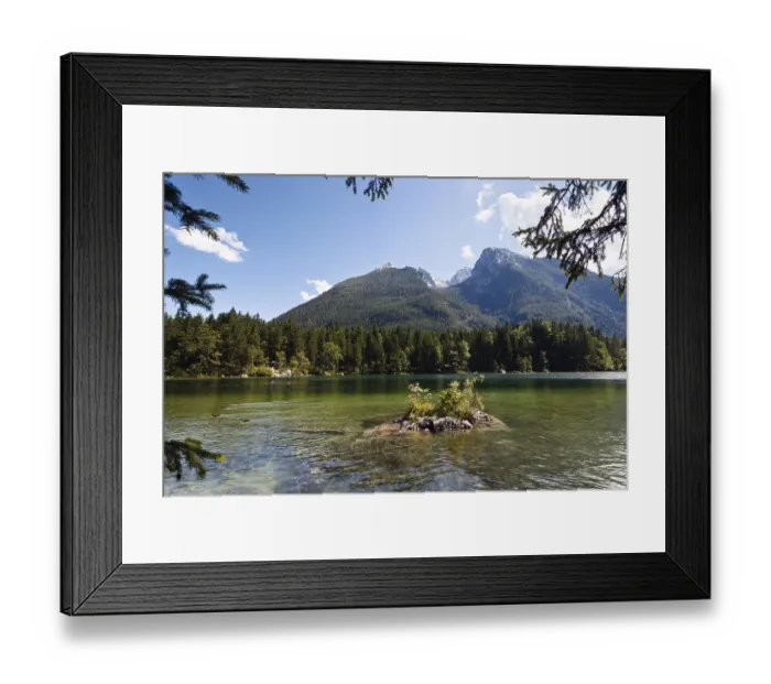 Framed Print : Hintersee with Schartenspitze and Wasserwandkopf