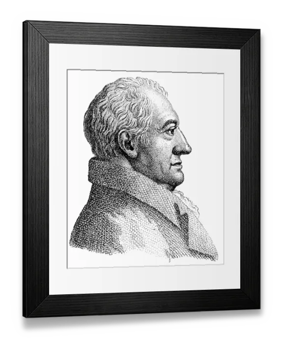 Framed Print : Portrait of Johann Wolfgang von Goethe - a German writer and statesman