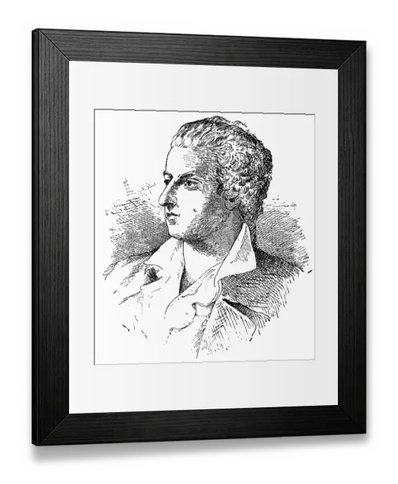 Framed Print : Portrait of Friedrich Schiller (young years) - a German poet