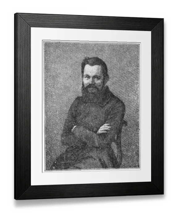 Framed Print : Portrait of Heinrich Laube - a German dramatist