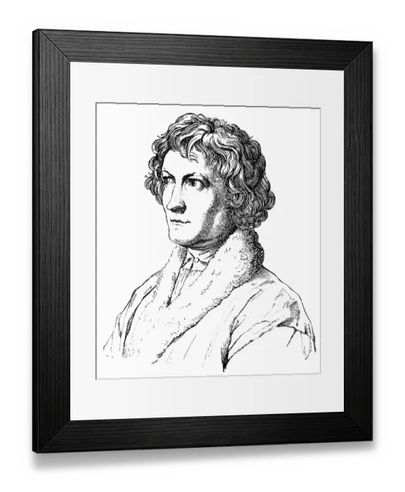 Framed Print : Portrait of Bertel Thorvaldsen - a Danish sculptor