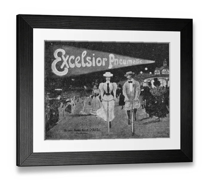 Framed Print : Advertising poster. Excelsior Pneumatic