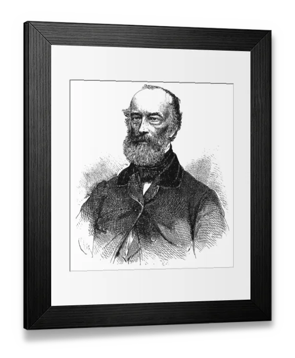 Framed Print : Portrait of Alfred Krupp - a German steel manufacturer and inventor Framed Print : Portrait of Alfred Krupp - a German steel manufacturer and inventor