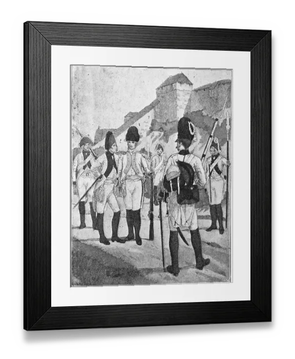 Framed Print : Electoral Saxon Infantry (1802)