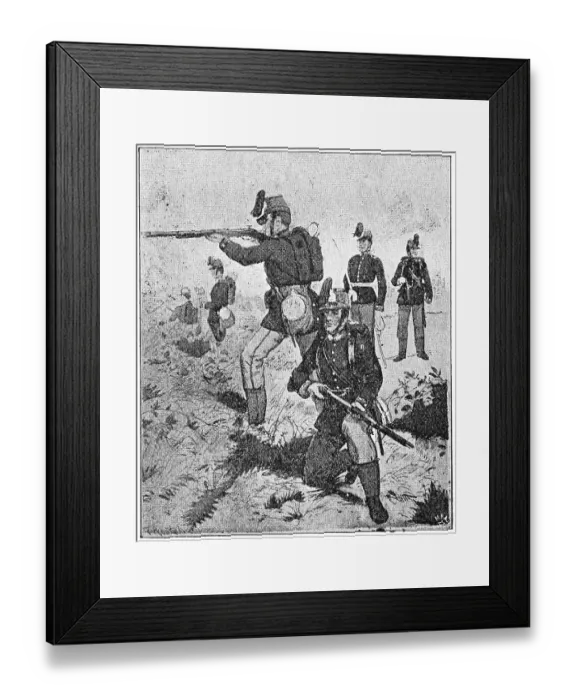 Framed Print : Hanoverian light infantry (1867)