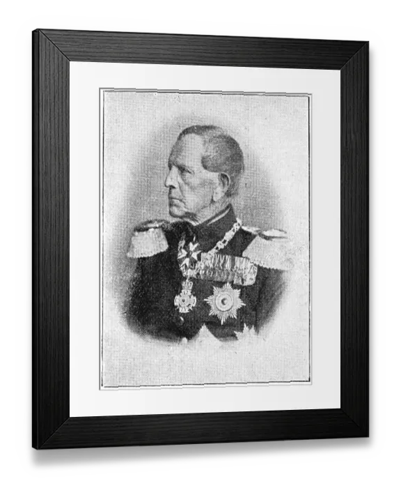 Framed Print : Portrait of Graf Helmuth Karl Bernhard von Moltke - a Prussian field marshal