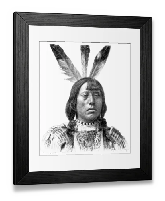 Framed Print : American peoples. Portrait of Mandan Framed Print : American peoples. Portrait of Mandan