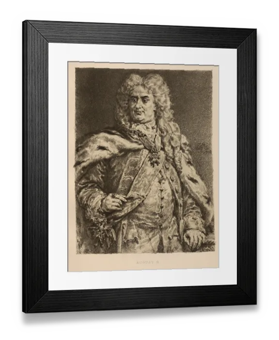 Framed Print : Augustus the Strong (born 12 May 1670 in Dresden)
