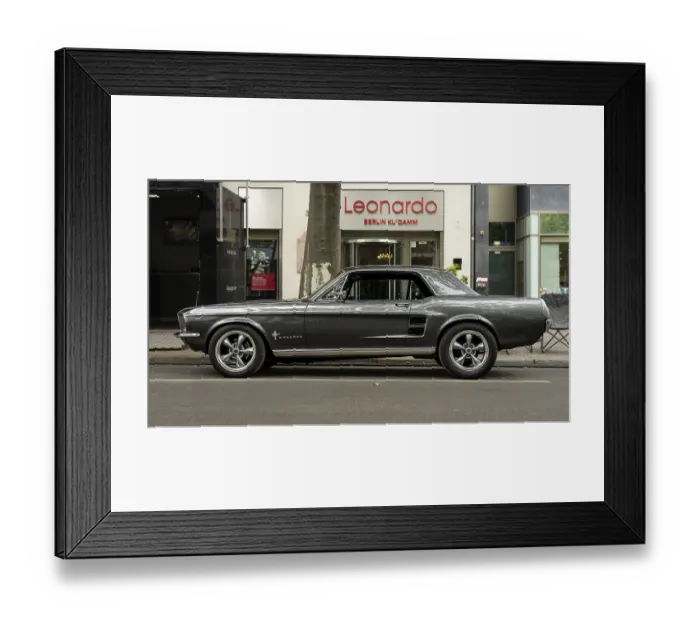 Framed Print : BERLIN - MAY 04, 2024: The muscle car Ford Mustang