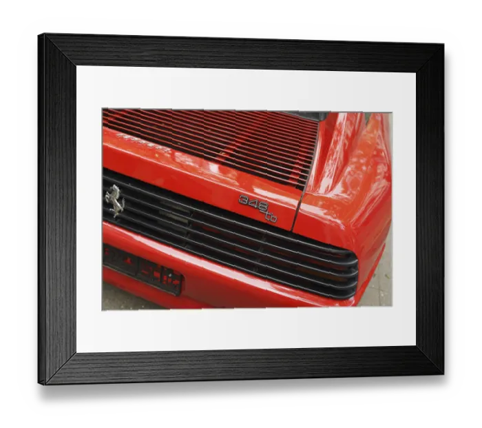 Framed Print : BERLIN - MAY 04, 2024: The freagmnet of a sports car Ferrari 348 Tb