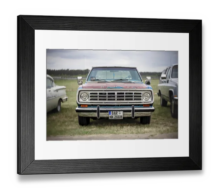 Framed Print : FINOWFURT, GERMANY - MAY 11, 2024: The full-size SUV Dodge Ramcharger AW100