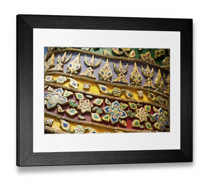 Framed Print : Traditional Thai style pattern at Wat Phra Kaeo