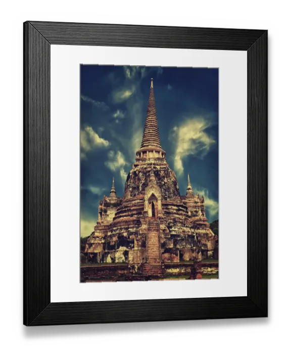 Framed Print : Vintage style image of asian religious architecture Framed Print : Vintage style image of asian religious architecture