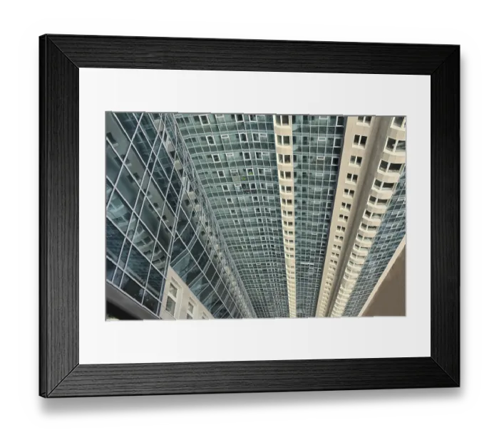 Framed Print : High-rise apartment buildings top view in St Framed Print : High-rise apartment buildings top view in St