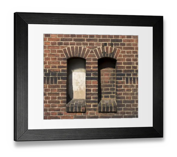 Framed Print : The old brick walls and closed windows
