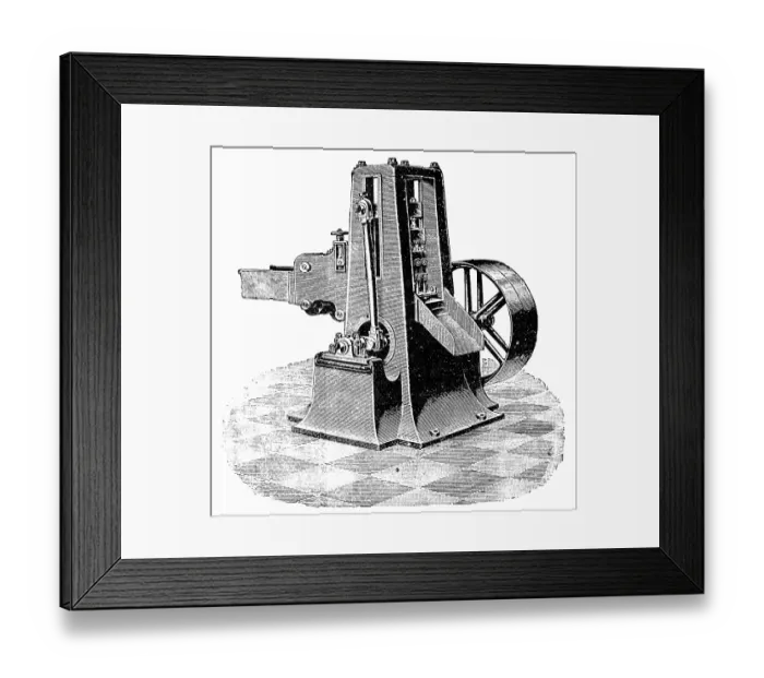 Framed Print : Rag shredder for the paper industry