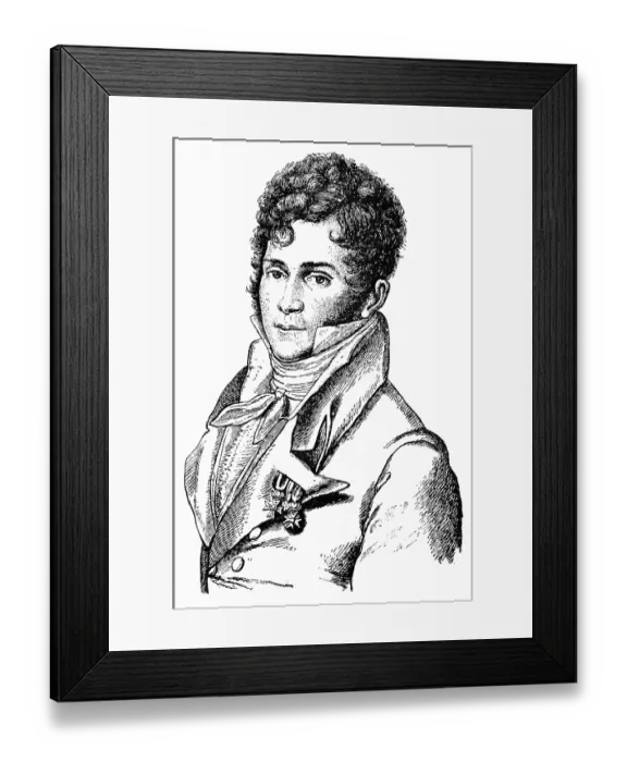 Framed Print : Portrait of Gaspare Spontini - an Italian opera composer and conductor