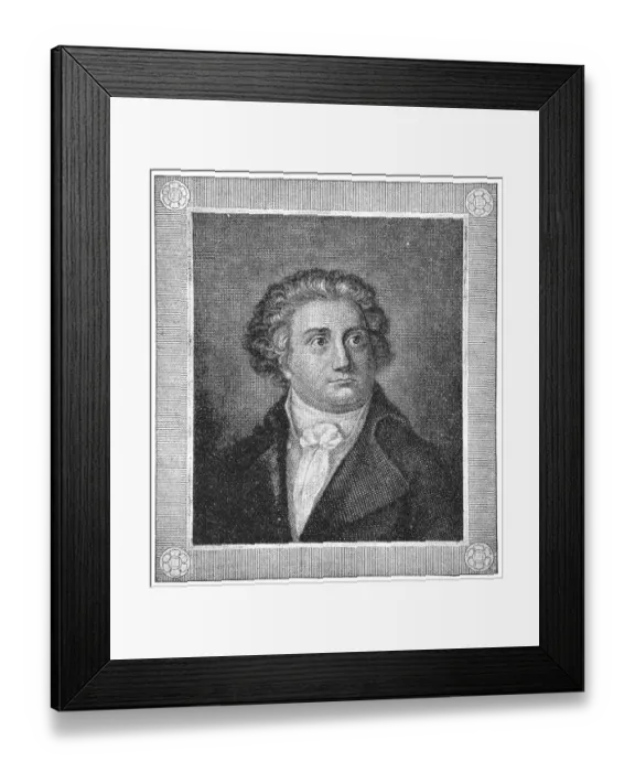 Framed Print : Portrait of August Wilhelm Iffland - a German actor and dramatic author