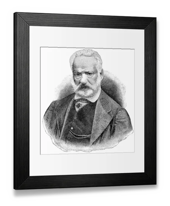 Framed Print : Portrait of Victor Hugo - a French poet