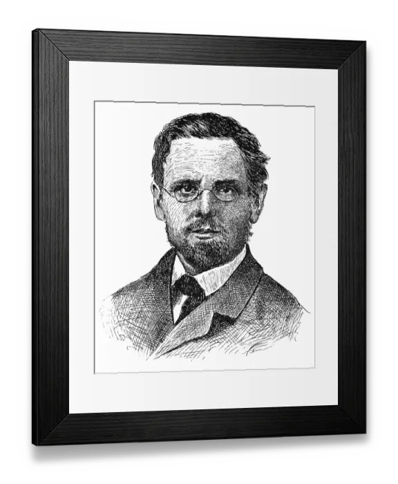 Framed Print : Portrait of Peter Rosegger - an Austrian writer and poet