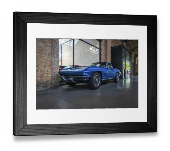 Framed Print : BERLIN - MAY 11, 2019: Sports car Chevrolet Corvette Sting Ray (C2)