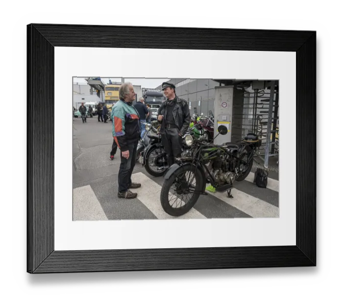 Framed Print : BERLIN - MAY 11, 2019: The owner of a motorcycle D-Rad R-O  /  4