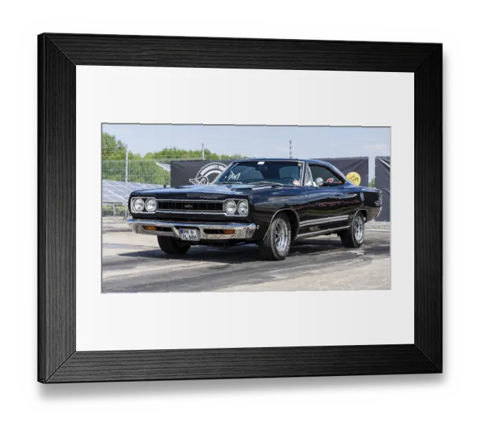 Framed Print : FINOWFURT, GERMANY - JUNE 28, 2024: A muscle car Plymouth GTX (1969)